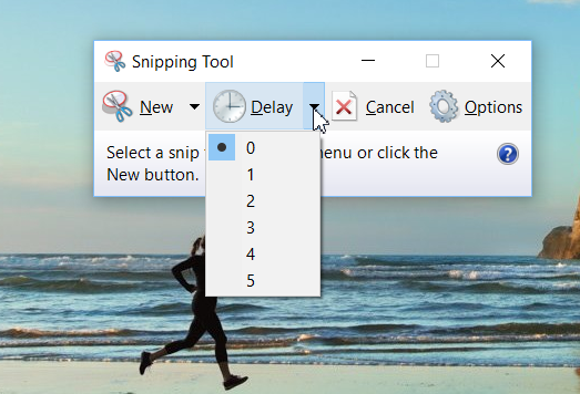 Snipping tool Delay